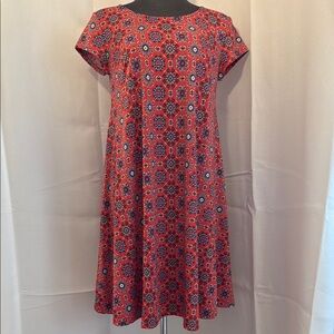 Maternity Stretch material Floral Red Patterned Dress. Size M